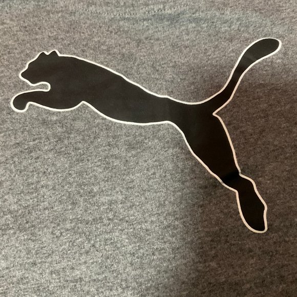 👣 5/$25 - Grey/Black Tee w/ Brand Logo - Picture 2 of 2